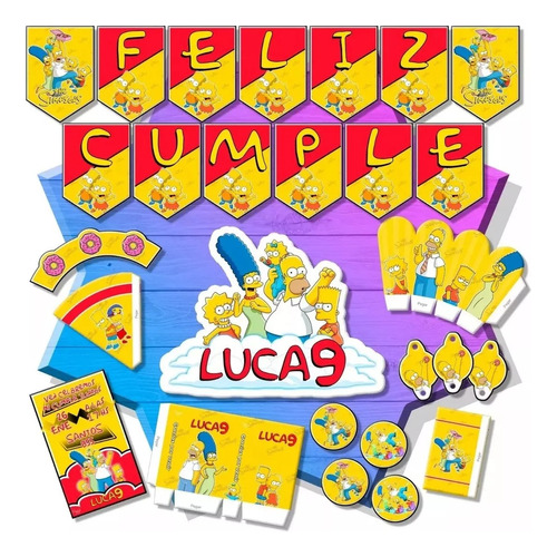 Kit Imprimible Los Simpsons Decoración Cumpleaños