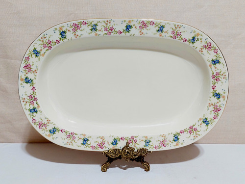 Fuente Oval Porcelana Alemana Johann Seltmann 40,5 X 26 Cm