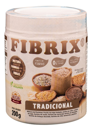 Fibrix - Fibras Regulador Intestino- Vegano- 200g