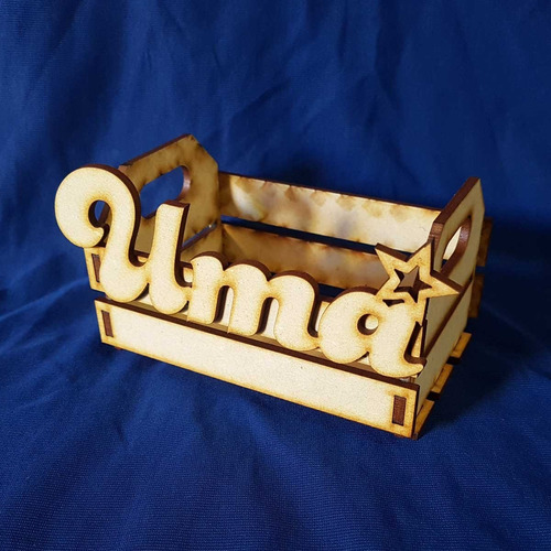 Imagen 6 de 6 de 15 Cajoncitos Verduleros Nombre Fibrofacil Souvenir 12x18x10