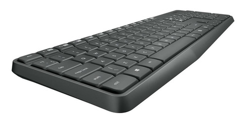 Kit de teclado y mouse inalámbrico Logitech MK235 Español teclado grafito y mouse negro