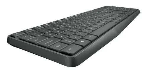 Kit de teclado y mouse inalámbrico Logitech MK235 Español teclado grafito y mouse negro