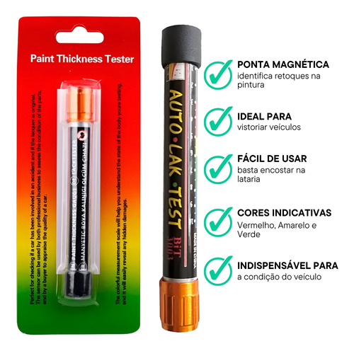 Caneta Teste Pintura Automotiva Detecta Retoques Na Lataria