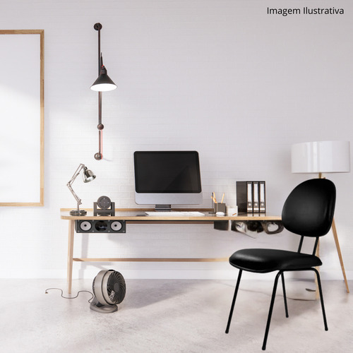 Kit C/ 4 Cadeira Executiva Fixa Escritório Ergonômica
