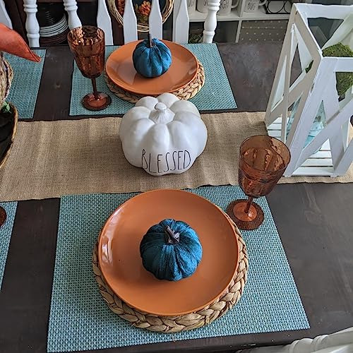 Conjunto De 6 Individuales Tejidos, 13'' Cargadores De Plat