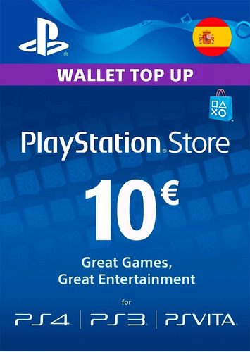 Playstation Network 10 Euros Psn España Ps4 - Globalpingames