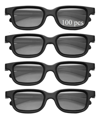 100x Lentes 3d Pasivos Polarizado Tv Cinema Proyector