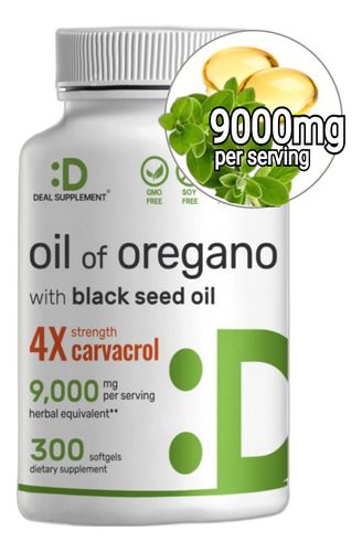 Aceite De Orégano 9000mg - El Más Potente!!! 300 Softgels