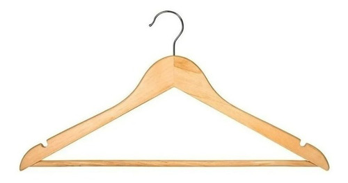 Set De 03 Colgadores Ganchos De Ropa Perchas De Madera