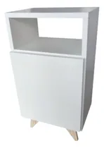 Comprar Mesa De Luz Patas Escandinavas Con Puerta Melamina 18 Mm