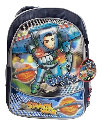 Nova Mochila De Costas Space War Vozz Azul Escuro M2091