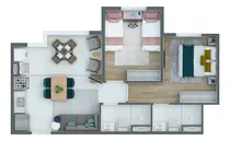 Comprar Apto 2 Quartos (1 Suíte) - 44m² - 6º Andar + Vaga Coberta - Jaguaribe,osasco\u002Fsp - Enjoy Home Club