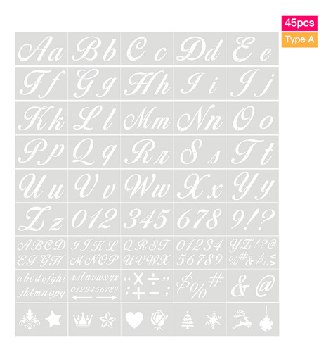 - 45 Plantillas Reutilizables De Letras Y Números Para Arte