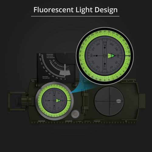 Brújula De Senderismo Proster Ip65 Con Clinómetro De Observa