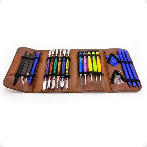 Kit de llaves, espátulas, ventosa y pinzas, 26 piezas, Yaxun Yx6126