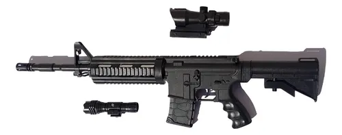 Fusil De Asalto Airsoft Vigor M4 Resorte Mira + Linterna