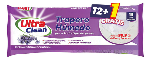 Trapero Húmedo - Ultra Clean - Variedades - 1 Trapero Regalo