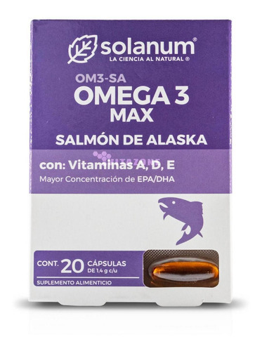 Solanum Omega 3 Max 20 Caps Sfn Sin sabor