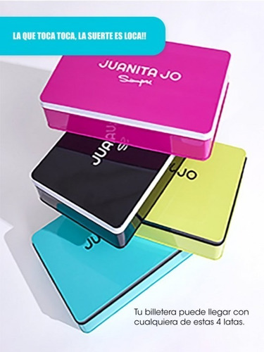 Imagen 2 de 7 de Billetera Juanita Jo Hand Pocket Efecto Charol+lata 30104