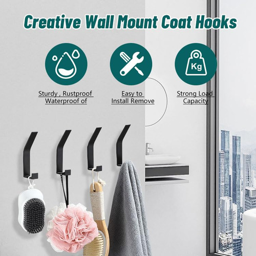 8 Ganchos Para Abrigos Ganchos De Pared Para Colgar Pesado,