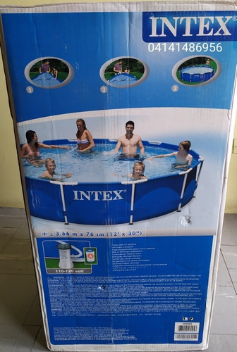 Piscina Redonda Estructural Intex Familiar 3.66x76+bomba 280