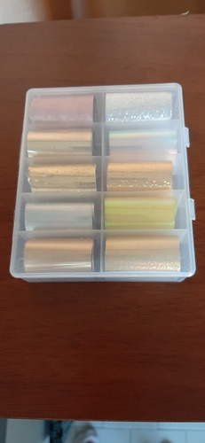 Caja De 10 Papel Foil Para Uñas Manicura 