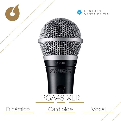 Imagen 3 de 10 de Micrófono Shure Pga48 Dinámico Con Cable Tienda Oficial