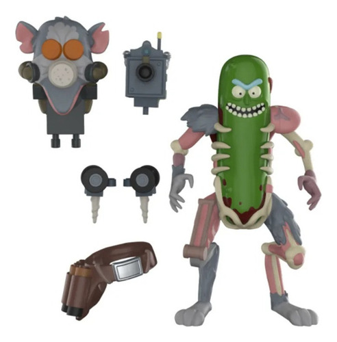 Ww Figura De Acción De Pickle Rick, Modelo De Casco De Ratón