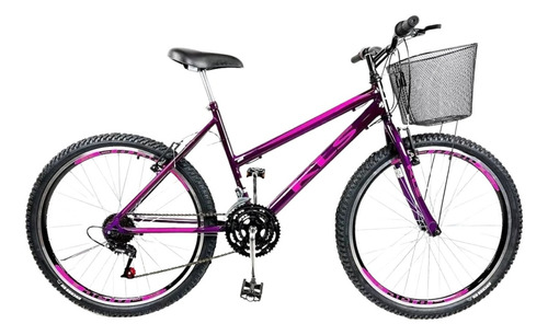 Bicicleta Kls Feminina Aro 26 Mtb Violeta