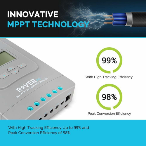 Renogy Rove- Controlador Carga Solar Mppt Tierra Positiva