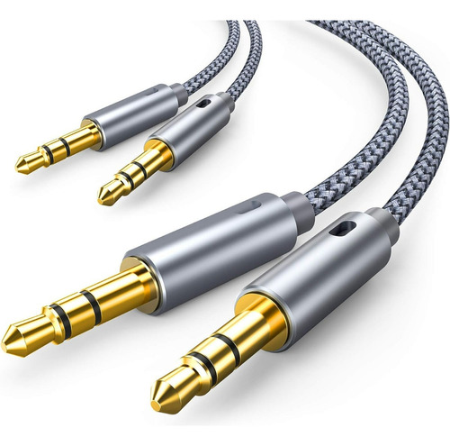 Cable Nylon Reforzado Auxiliar 3.5 Mm Plug And Plug 