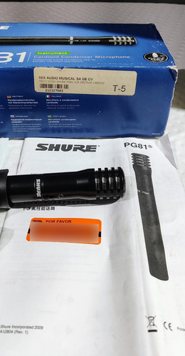 Micrófono Shure Pg 81 Negro (Usado)