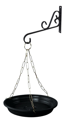 Imagem 5 de 8 de Gancho Suporte Rústico P/ Plantas Parede 20cm Preto Kit C/ 4