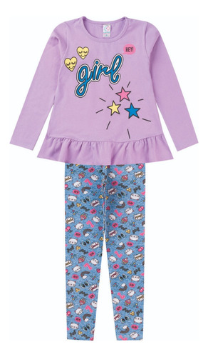 Kit Lote 5 Conjuntos Infantil Feminino Roupa Inverno Atacado