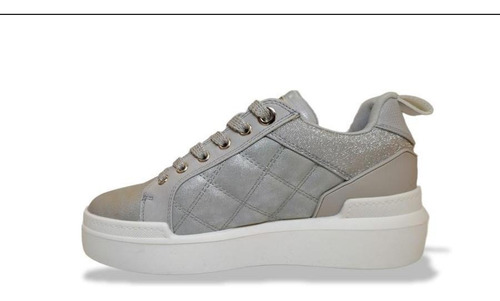 Imagen 2 de 6 de Zapatilla Urbana Plataforma Mujer Maria Pia Camila Gris