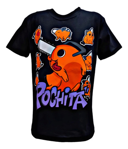 Remera Chainsaw Man Pochita Denji Doble Estampa Premium