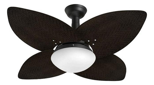 Ventilador De Teto Jet Aspen Venti-delta 4pás Rattan Tabaco