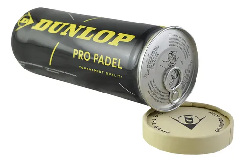 Tubo De Pelotas X3 Dunlop Pro Paddel Color Amarillo