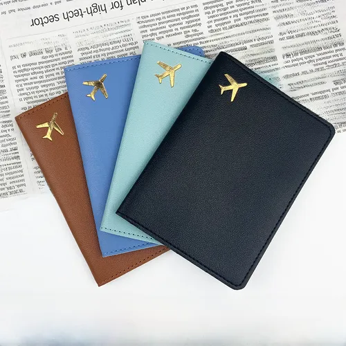 Pu Leather Travel Passport Holder Case Thick Storage