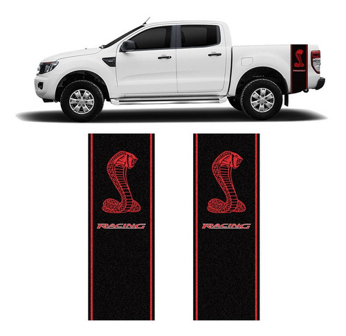 Adesivo Faixa Lateral Caçamba Ford Ranger Shelby Racing