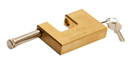 Imagen 2 de 10 de Candado Anticizalla Cisa 94mm De Bronce Con 2 Llaves