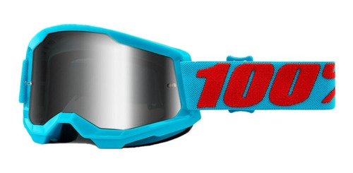Óculos Motocross Trilha 100% Strata Slash Lente Espelhada