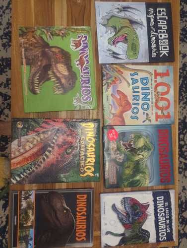 Conjunto Lote 7 Libros Dinosaurios Tapa Dura Excelente Estad