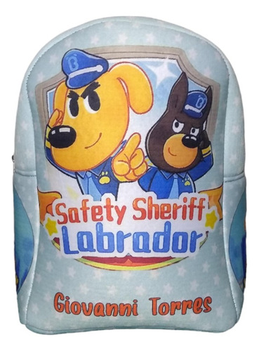 Mochila Infantil Personalizada Sheriff Labrador
