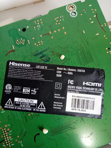 Tarjeta Main Hisense 65a7gr (Usado)