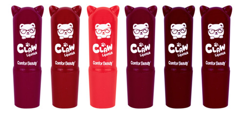 Labial Matte En Barra Gato Kawaii Lipstick X 6 Pcs 2977