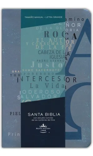 comprar Biblia Rvr 1960 L. Grande, Simil Piel Azul Alpha Omega...