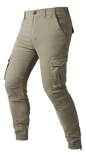 Pantalones Casuales Para Hombre, Overoles Con Cremallera