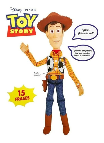 Muñeco Toy Story 4 Woody Interactivo 15 Frases 35cm Original