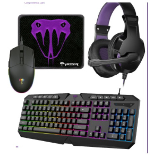 Combo Game 4 Em 1 Teclado Mouse, Pad Rgb Headset Maketech 